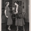 Estelle Winwood and Carol Goodner in a scene from the 1942 tour of Noël Coward's "Blithe Spirit."