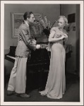 Annabella and Dennis King in a scene from the 1942 tour of Noël Coward's "Blithe Spirit."