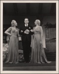 Annabella, Dennis King and Carol Goodner in a scene from the 1942 tour of Noël Coward's "Blithe Spirit."