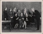 [The cast of the 1942 tour of Noël Coward's "Blithe Spirit." with director John C. Wilson]