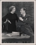 Carol Goodner and Dennis King in rehearsal for the 1942 tour of Noël Coward's "Blithe Spirit."