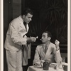 Alfred Lunt and Osgood Perkins in the original Broadway production of Noël Coward's "Point Valaine."