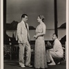 Louis Hayward, Alfred Lunt, and Lynn Fontanne in the original Broadway production of Noël Coward's "Point Valaine."