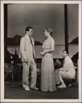 Louis Hayward, Alfred Lunt, and Lynn Fontanne in the original Broadway production of Noël Coward's "Point Valaine."