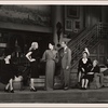 Lenore Harris, Jan Sterling, Marta Linden, Clifton Webb, Doris Dalton, and Evelyn Varden in the original Broadway production of Noël Coward's "Present Laughter."