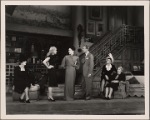 Lenore Harris, Jan Sterling, Marta Linden, Clifton Webb, Doris Dalton, and Evelyn Varden in the original Broadway production of Noël Coward's "Present Laughter."