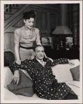 Marta Linden and Clifton Webb in the original Broadway production of Noël Coward's "Present Laughter."