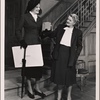 Evelyn Varden and Doris Dalton in the original Broadway production of Noël Coward's "Present Laughter."