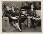 Evelyn Varden and Clifton Webb in the original Broadway production of Noël Coward's "Present Laughter."