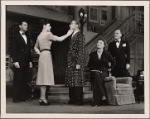 Gordon Mills, Marta Linden, Clifton Webb, Doris Dalton, and Robin Craven in a scene from the original Broadway production of Noël Coward's "Present Laughter."