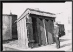 Tenement House Officer inspecting outhouses