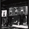 [Wood frame building adjacent to El tracks:Hudson Fire Wood Co.: 364 [street unknown], Manhattan]