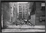 Building demolition with view of A. Zerega Macaroni industrial loft : 28 Front St. - Dock St., Brooklyn