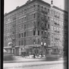 Tenement with fire damage; Rex Pastry Shop: 1st Ave.- E. 112th St., Manhattan