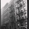 Apartment row; taxi