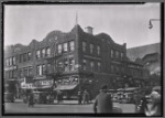 Low rise apartments and storefronts; Adam Hats, Darby Haberdashers: Pitkin Ave. - Saratoga Ave., Brooklyn
