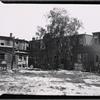 Shared yard of wooden houses; Fink's Market: 415 Georgia Ave-Blake-Dumont?, Brooklyn