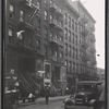 Street view with tenements and residents: 102 Hester St.-Forsyth-Eldridge St., Manhattan