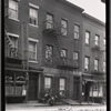 Tenement row; Jos. Mickus Tailor: 75-79 Hudson Ave-Front-Water St., Brooklyn