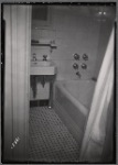 Bathroom interior with sink and tub/shower