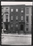 Brick row houses with ornamental iron work