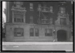 Chambold Court apartment house entrance; Rabbi Saul Baily: 72 Ft. Washington Av-W. 162 St., Manhattan