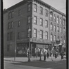 Tenements & storefronts; Saffran & Edelman Drugs: 553-555 Gates Av-Tompkins Av, Brooklyn