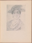 Woman with a hat and necklace