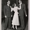 Donald Cook, Barbara Baxley, and William Langford in the 1948 Broadway revival of Noël Coward's "Private Lives."