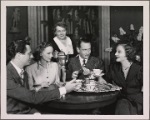 William Langford, Barbara Baxley, Therese Quadri, Donald Cook, and Tallulah Bankhead in the 1948 Broadway revival of Noël Coward's "Private Lives."