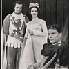 Robert Goulet, Janet Pavek and William Squire in the stage production Camelot