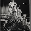 Lewis J. Stadlen [center] and unidentified others in the 1974 revival of the stage production Candide