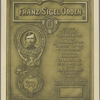 Plaque entitled Franz Sigel Orden Inc., featuring portrait of Franz Sigel