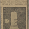 Das von Bildhauer Triebel enworfene Grabdenkmal für General Sigel.