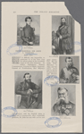 Field Marshal Sir John L. Simmons. Born 1821. [From top left:] Age 16. From a miniature.  Age 33. From a photograph.  [From top right:] Age 45. From a photograph.  Age 58. From a photo. by T. Fall.  Present day. From a photo. by Elliott & Fry.