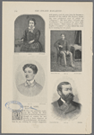 George R. Sims. Born 1847. [Clockwise from upper left:] Age 7. From a photograph.  Age 24. From a photo by G&R Lavis.  Age 42. From a photo by Bassano.  Age 16. From a photograph.