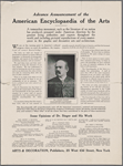 Dr. Isidore Singer, an encyclopaedist of unquenchable enthusiasm and tireless patience. [At head of sheet:] Announcement of the American encyclopedia of the Arts. [At foot:] Arts & Decoration, Publishers, 25 West 43rd Street, New York.