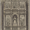 [Six?]ti Pont. Max. Effigies vna cvm rervm ab eo praecipve gestarvm [?]nvmento scite eleganterq in pario Marmore ad ipsivs sepvlchri ornatvm excvlpta.