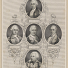 [At head of sheet:] Maryland. [Center, and then clockwise from top:] William Smallwood, J. Eager Howard. Otho H. Williams. Jas. Wilkinson. Mordecai Gist.