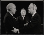 Larry Gates, Van Heflin and unidentified in the stage production A Case of Libel