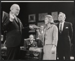 Larry Gates, Van Heflin, Joseph Julian, Sidney Blackmer and unidentified in the stage production A Case of Libel