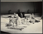 Priscilla Smith, Irene Worth, George Voskovec [background], Mary Beth Hurt, Raul Julia and C. K. Alexander [on floor] in the stage production The Cherry Orchard