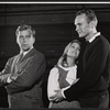 Unidentified actor, Tisha Sterling (who was replaced before opening night), and James Olson in rehearsal for the stage production The Chinese Prime Minister