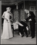 Margaret Leighton, Alan Webb, and John Williams in the stage production The Chinese Prime Minister