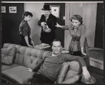 Anne Helm, John McGiver, Ralph Meeker, and Martha Scott in the stage production Cloud 7