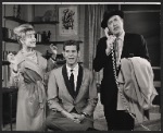 Tony Roberts [center], Fred Clark [right] and unidentified in the stage production Come Blow Your Horn