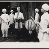 Ronald Drake [center] and unidentified in the stage production Conduct Unbecoming