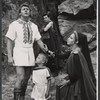 Robert Burr, Mitchell Ryan, Jane White and unidentified in the 1965 Shakespeare in the Park production of Coriolanus