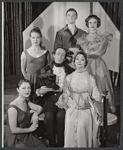 Mildred Dunnock (sitting lower right), Joe Ross,John Stewart and Virginia Vestoff and othersin the stage production The Crystal Heart