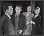 Robert Lansing, John Kerr, Lloyd Gough, and Diana Wynyard in rehearsal for the stage production Cue for Passion